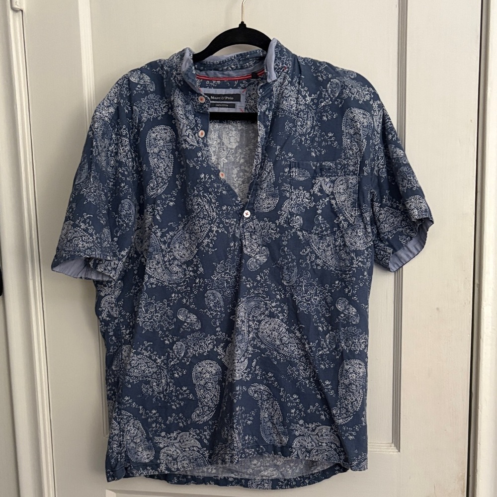 Blue Paisley Casual Shirt